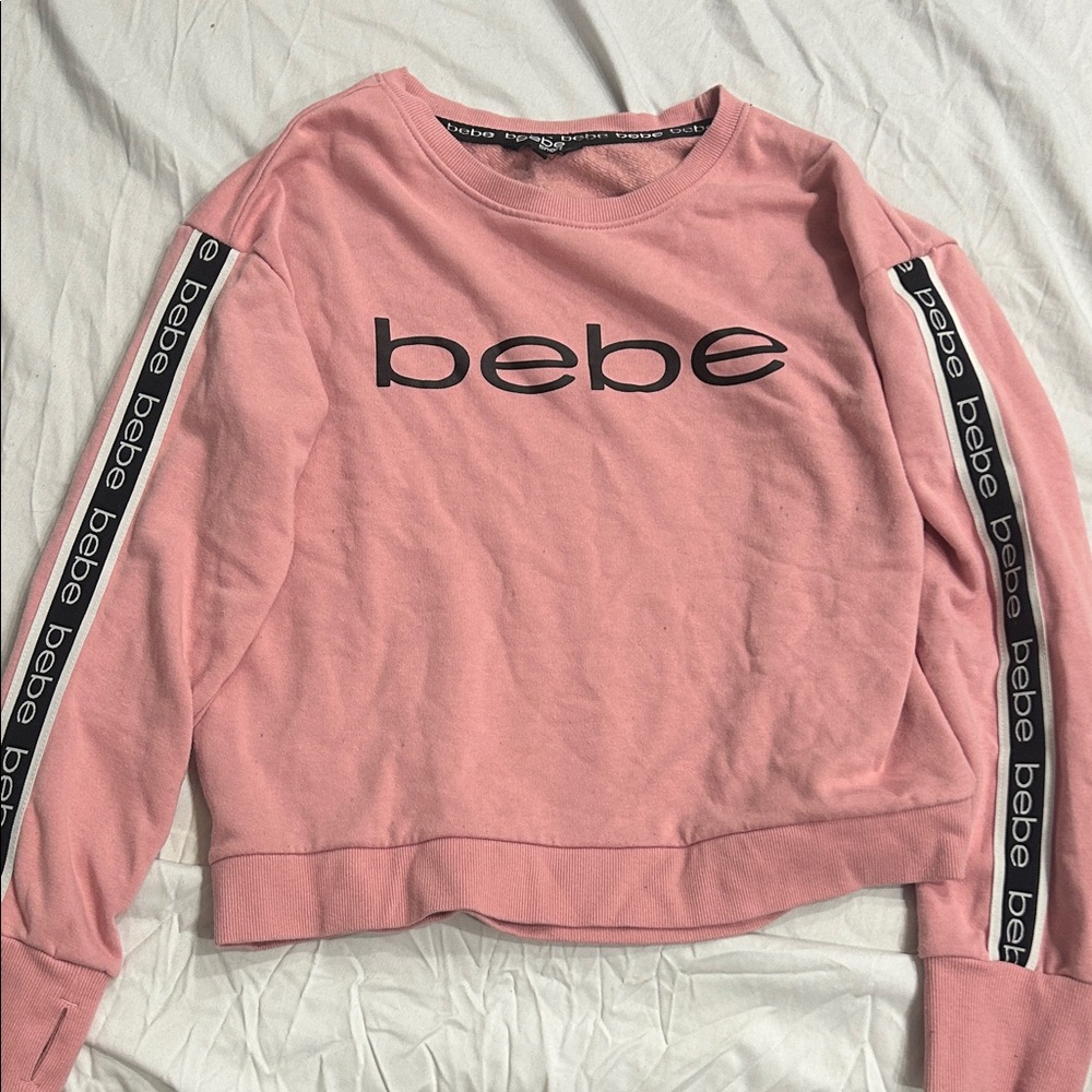 Pink Logo Sweatshirt with Thumb Holes